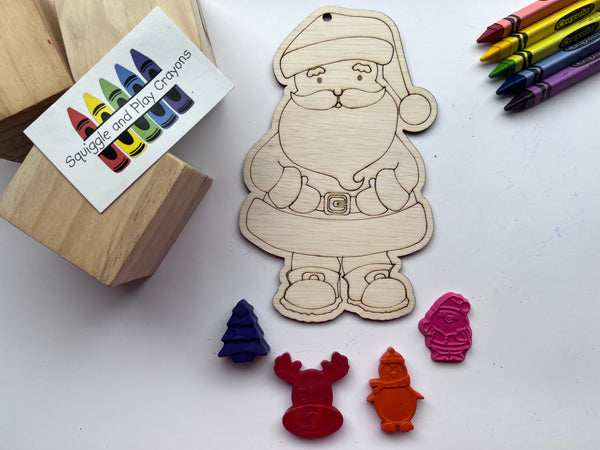 Christmas Crayon Colouring in Pack: Santa