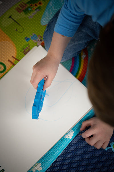 Large Blue Train Crayons