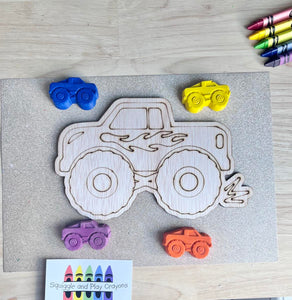 Monster Truck Crayon Colouring in Pack