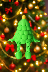 3D Printed Christmas Tree with 3 Christmas Crayons