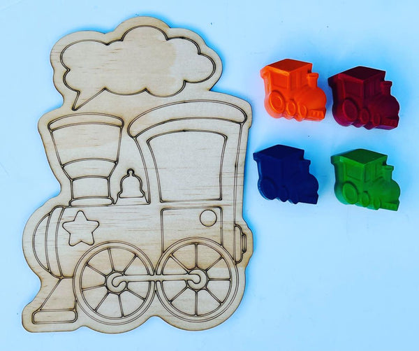 Train Shaped Crayons, 8 Piece Set, Subway, Commuter Train, Travel Crayons -   Australia